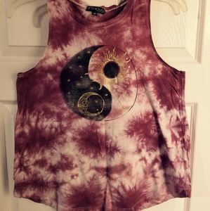 Fifth Sun Tie Dye Yin Yang Muscle Tee